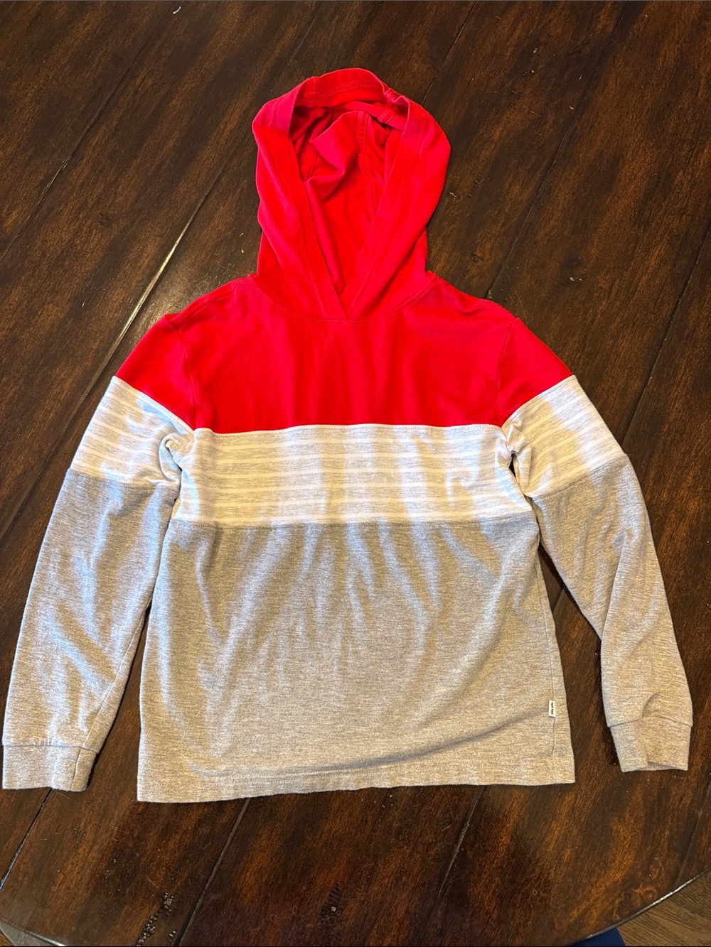 Little Sleepies Red and Gray Colorblock Pullover Hoodie